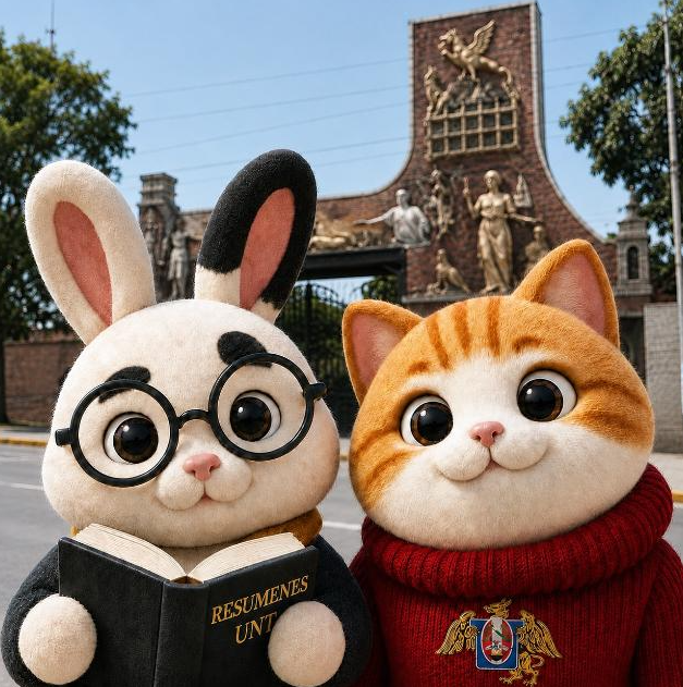 Conejo y gato de Resumiendo tu Ingreso frente a la UNT